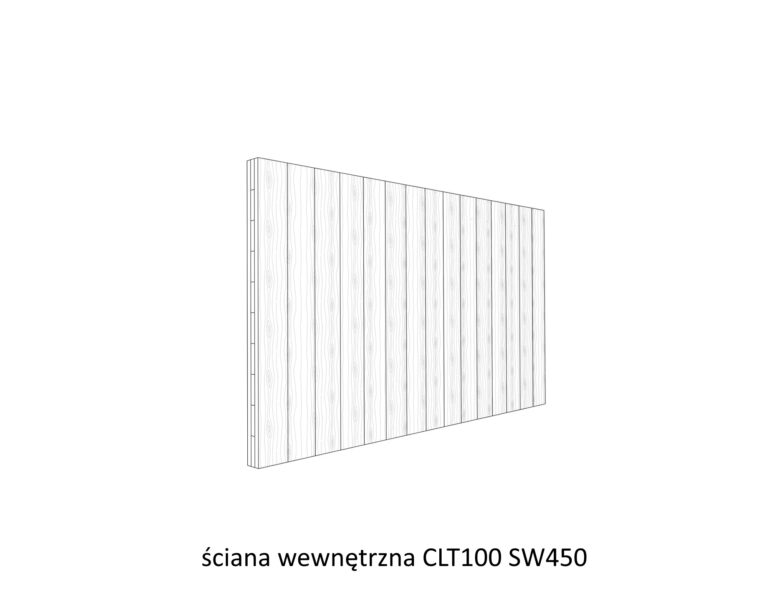 ściana wewnętrzna CLT100 SW 450