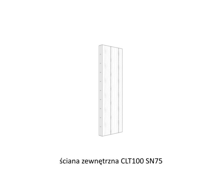 ściana zewnętrzna CLT100 SN75